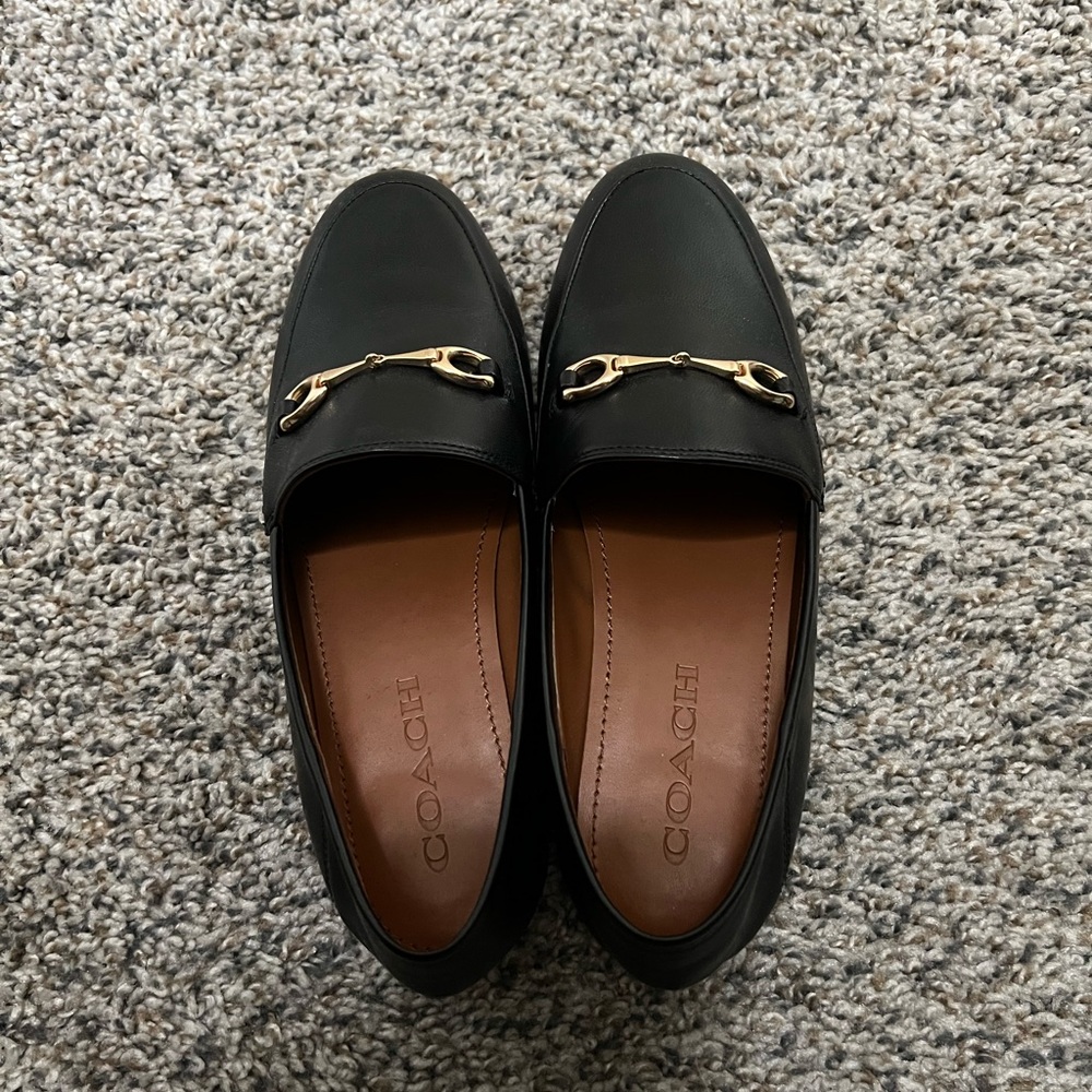 Coach Leather Slip Ons